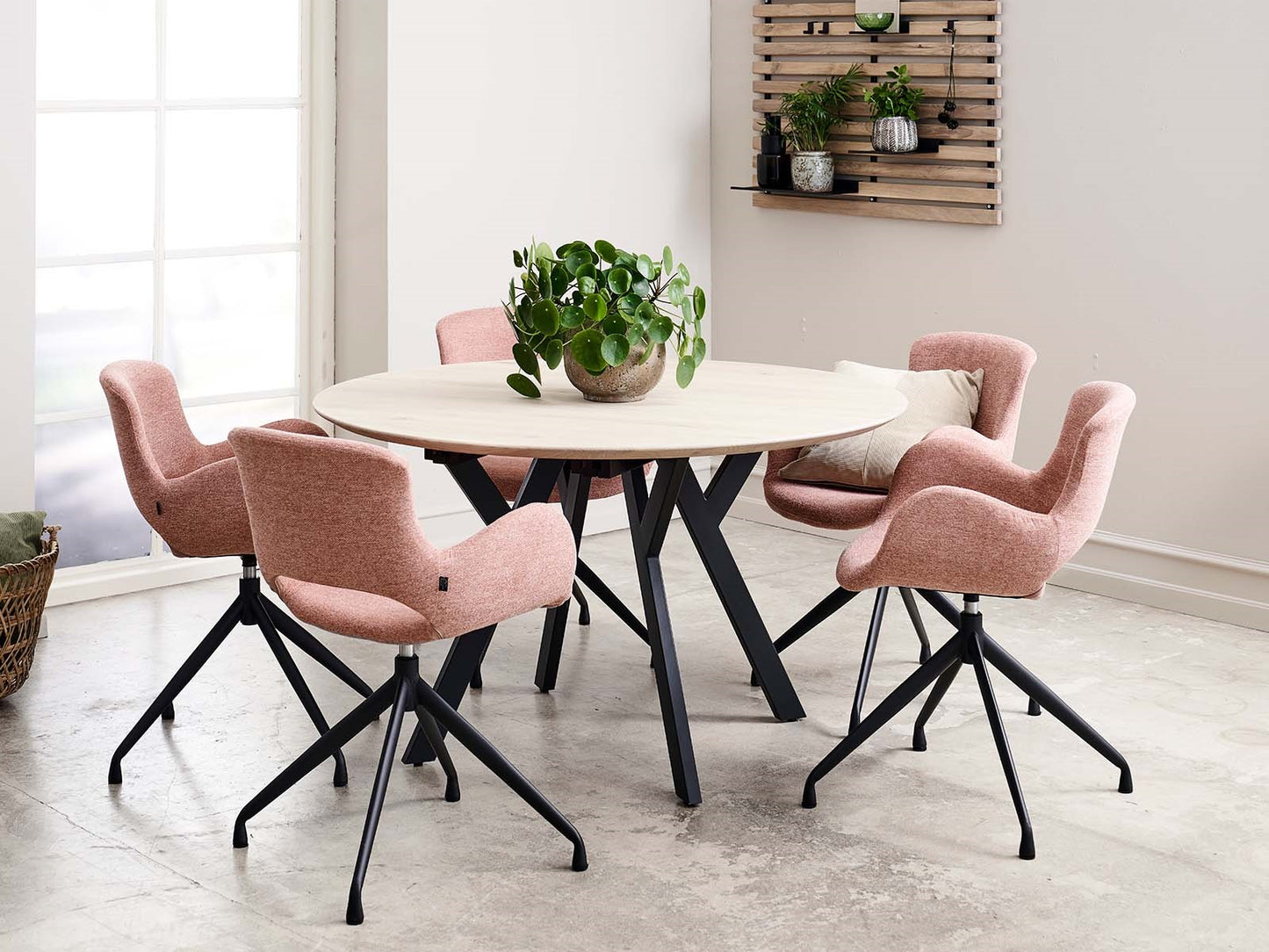 Luna spisebordsstol, lyserød